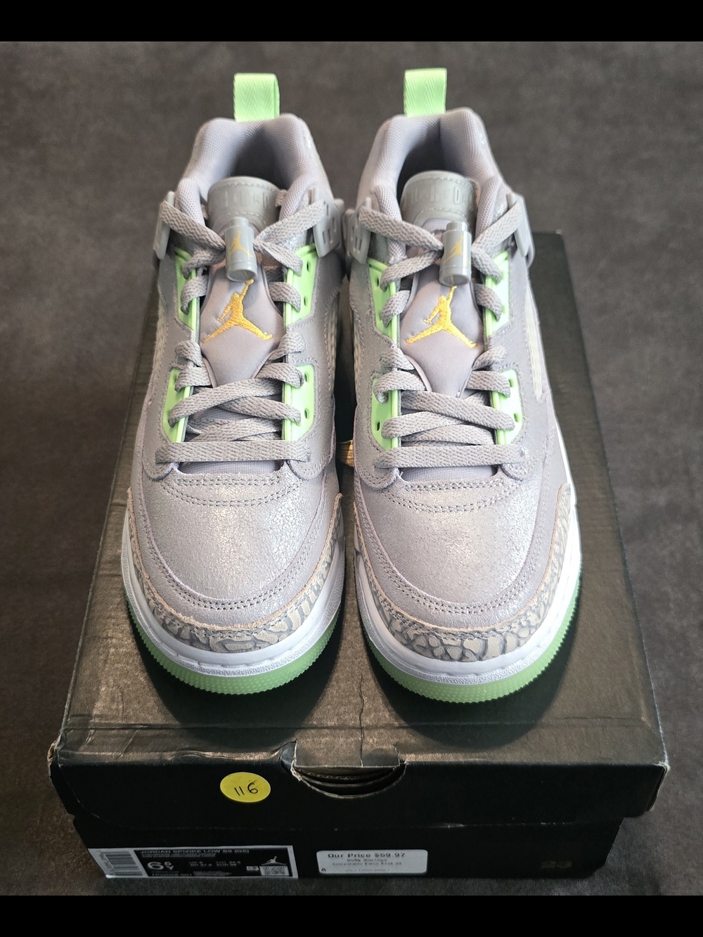 Jordan Spizike Low GS 'Photon Dust Volt' 6.5 Y Womens 8